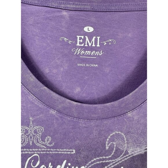Womens T Shirt North Carolina Aquarium Graphic Tee Purple By EMI Size Large - Picture 2 of 8
